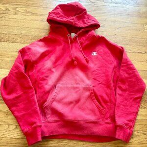 Champion Red Reverse Weave Hoodie